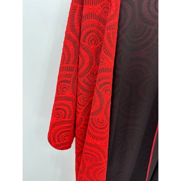 Lularoe Womens Red Lace Cardigan Size S Holiday Party Christmas Festive Sweater - Picture 3 of 8